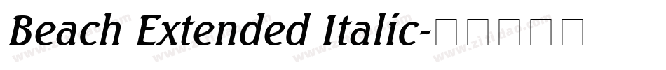 Beach Extended Italic字体转换